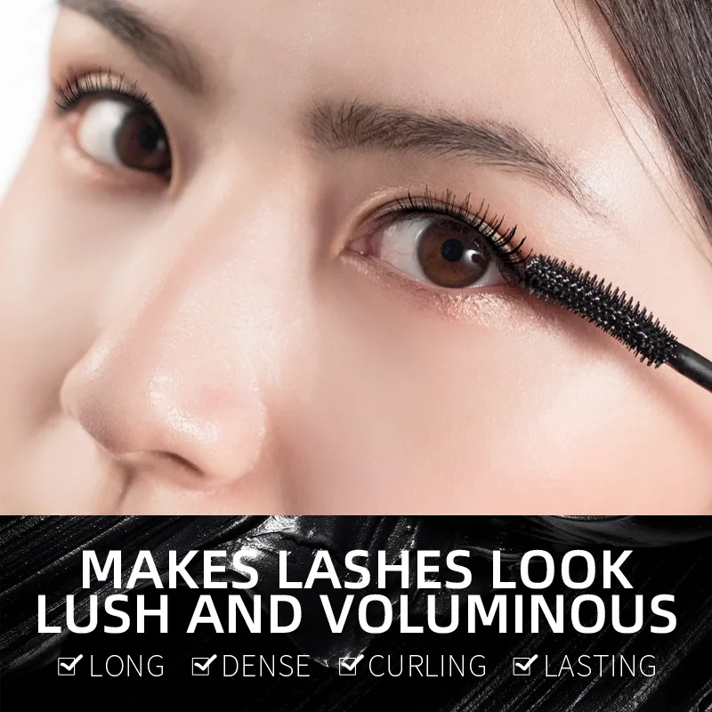Тушь для ресниц с тонкими завитками не блекнет длинным шифрованием натуральная
