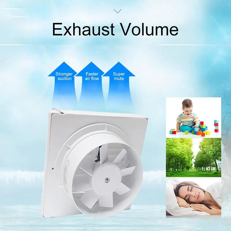 Мощный вытяжной вентилятор 15 Вт 4 дюйма бесшумный 220 В 100 мм для окон Настенная