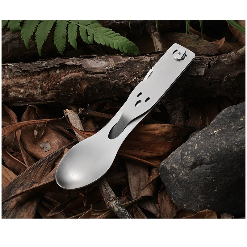 Походная Складная комбинированная ложка для пикника и вилки Западная