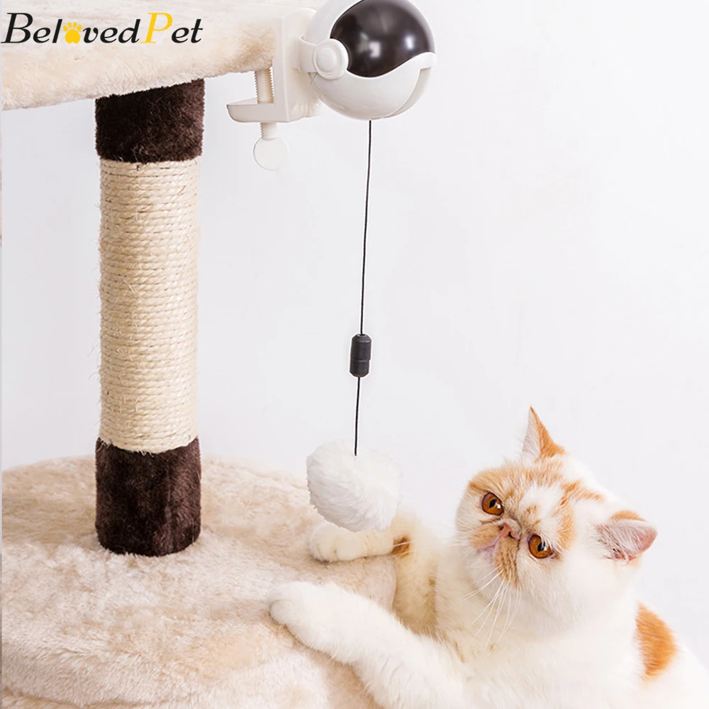 Игрушки для кошек BelovedPet Мячик с перьями игрушки автоматическим подъемом