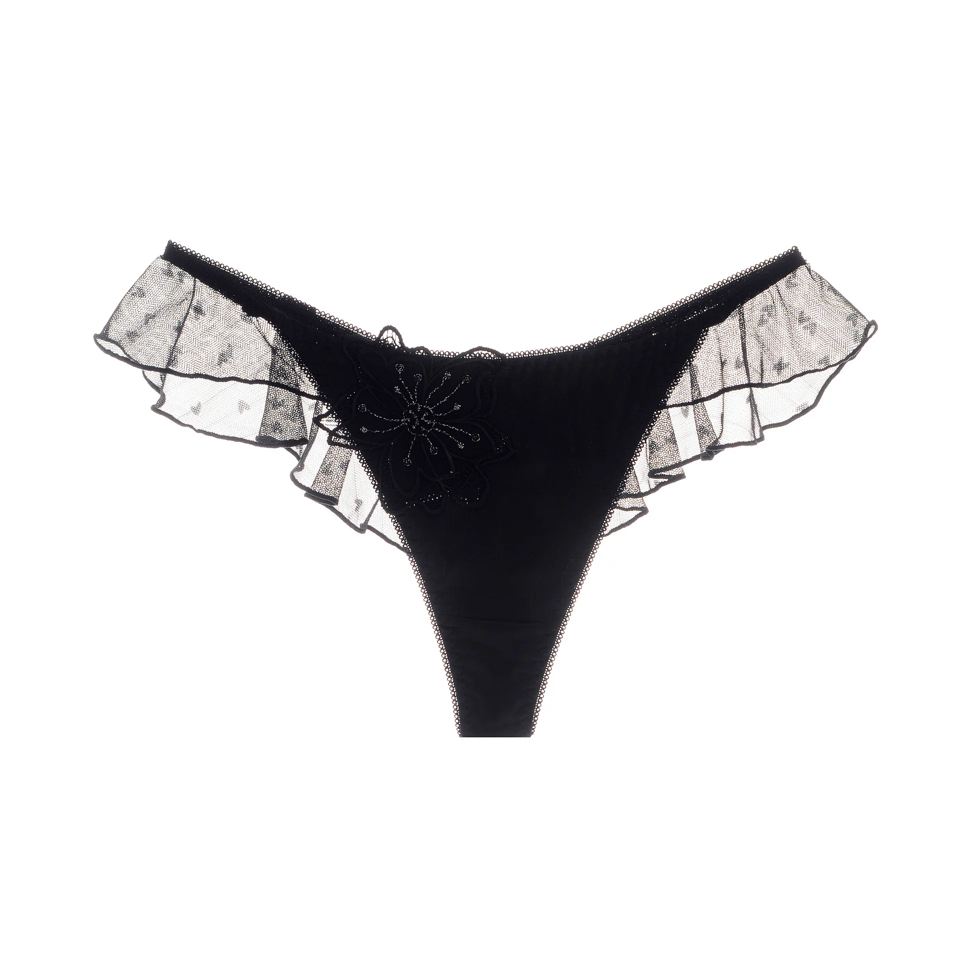 

Diaochan 2021 new satin lace underwear women's sexy flower mesh thin breathable thong