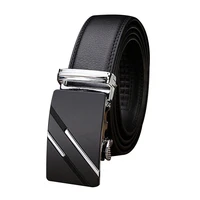 men luxury high quality belt automatic buckle adjustable faux leather men waist belt for daily wear