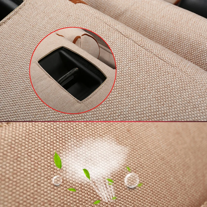 AutoDecorun Linen Cloth Car Cushion Cover for Infiniti qx70 Accessories Seat Covers Set Supports Protectors | Автомобили и