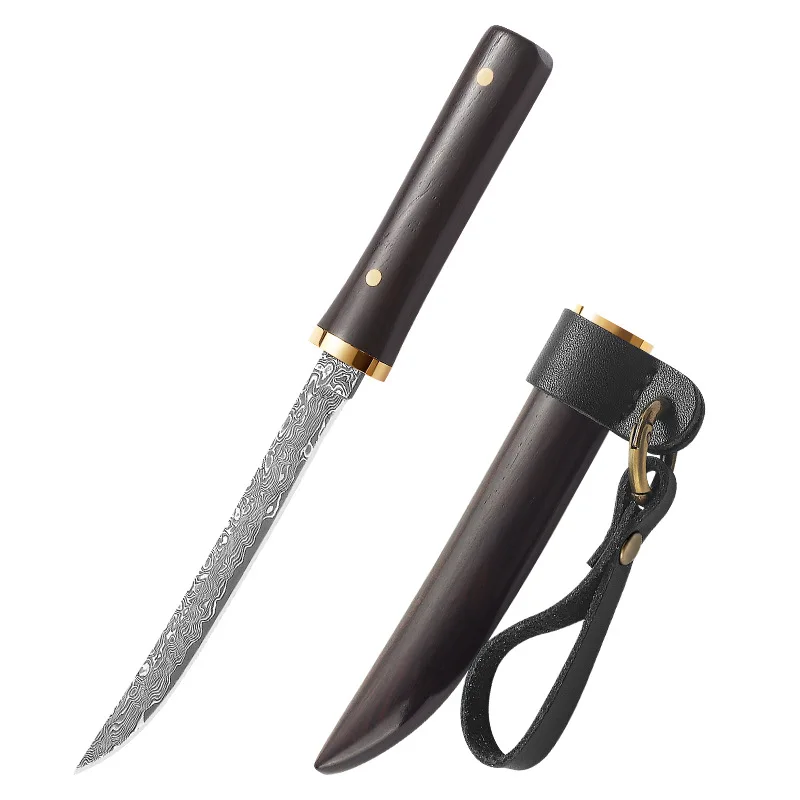 Нож Homir из дамасской стали тактический портативный нож сабель универсальный для