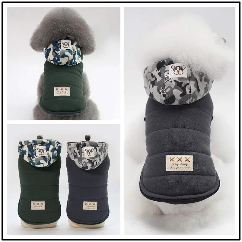 

Autumn Winter Warm Pet Clothes For Dogs Waterproof Hooded Dog Coat Jacket Puppy Pet Clothing Chihuahua French Bulldog Clothes