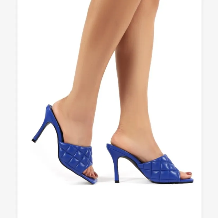 Стильные женские уличные шлепанцы Olomm сексуальные на высоком каблуке шпильке