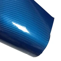 highlight 5d blue carbon fiber color film smooth car carbon fiber stickers interior foil car sticker vinyl film for headlights