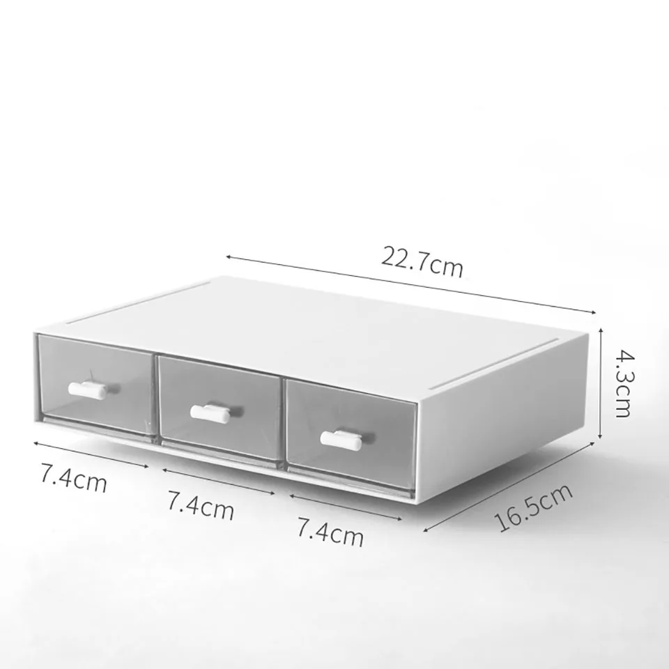 

Superimposed Transparent Drawer Type Cosmetic Storage Box Stationery Storage Box Multi-layer Jewelry Finishing Box