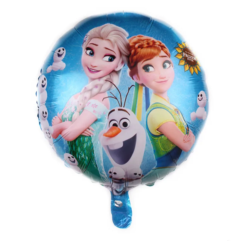 18inch balloon 1pc Дисней Холодное сердце принцесса Снежная королева тематическая вечеринка на день рождения украшения Детские вечерние принадлежности для девочек Декор Детский день рождения набор посуды - Color: 18inch balloon 1pc