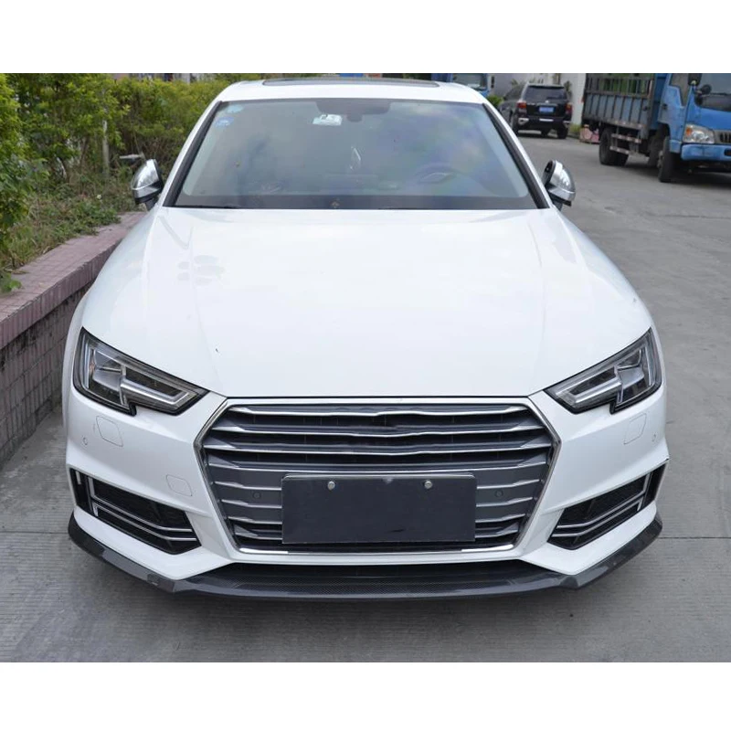 Передний бампер для Audi A4 S-Line S4 2017-2019 передний из углеродного волокна спойлер губ