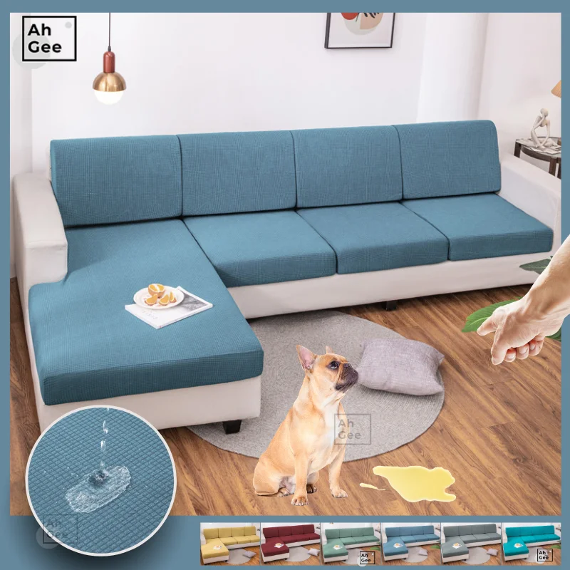 

Polar Fleece Sofa Cushion Cover Pets Furniture Protector Waterproof Sofa Seat Cushion Cover Elastic Sofa Cover For Living Room