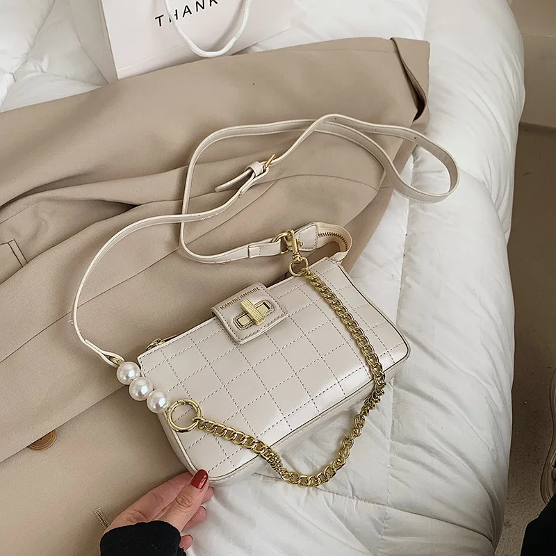 

Womens Handbags Chain Messenger Shoulder 2021 New Simple Small Women's Winter Fashion Bag Purses