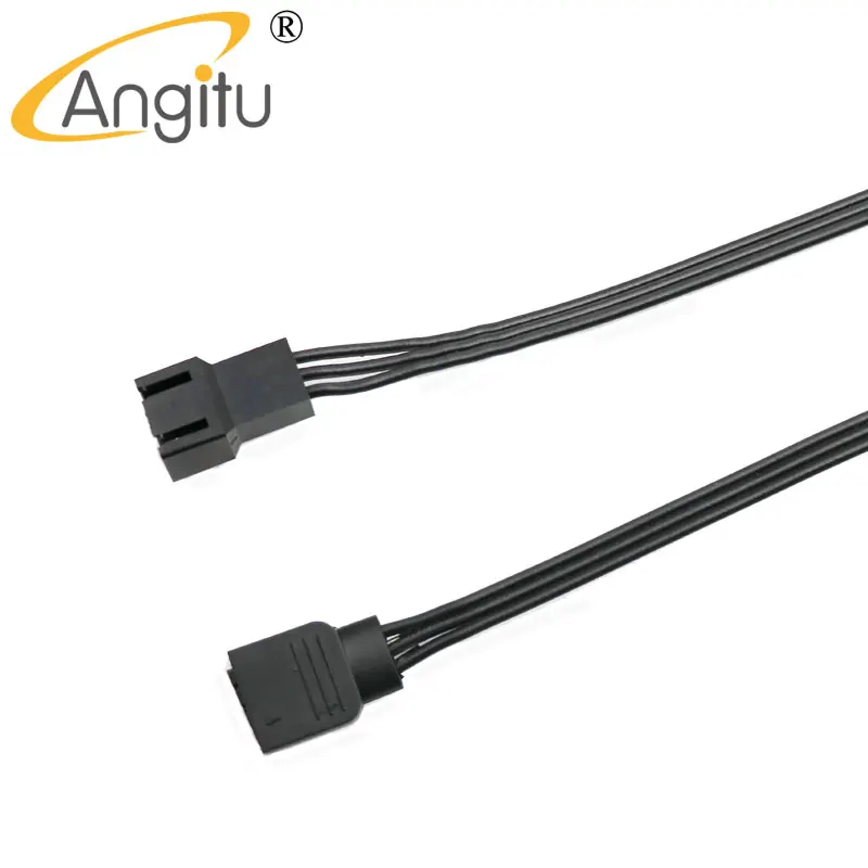 

Angitu 3pin вентилятор штекер 5v RGB Разъем адаптер кабель светодиодная полоса управления кабель ul 1007 22awg-50 см