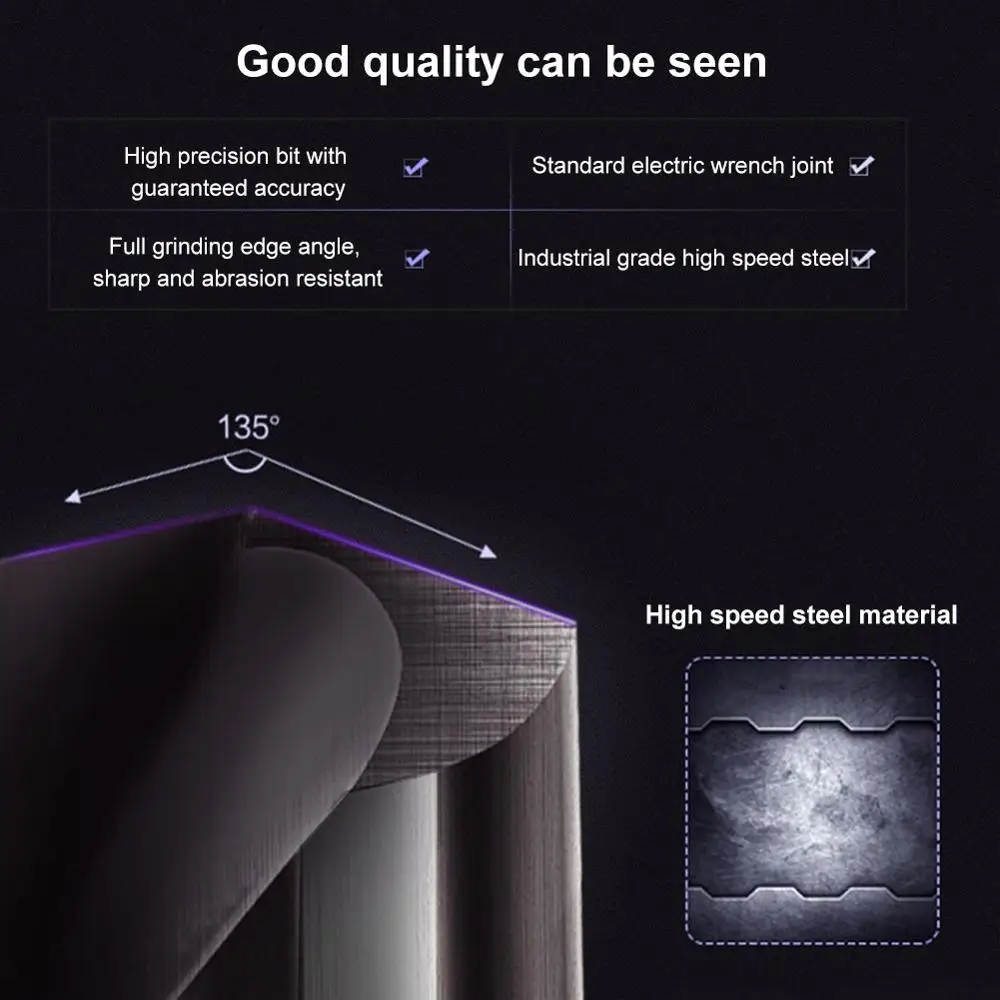 6 шт. сверло подходит для обработки листового железа/Медь розетка адаптер набор