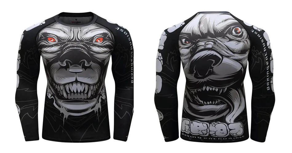 Футболка MMA herren rashguard jiu jitsu bjj футболка Langarm фитнес Муай Тай Бокс спортивный пуловер Рашгард MMA boxen Jersey