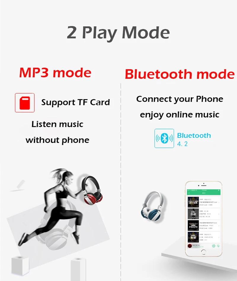 Тяжелый бас Беспроводная игровая музыка Bluetooth стерео гарнитура, наушники с микрофоном наушники для мобильного телефона для xiomi iphone компьютер