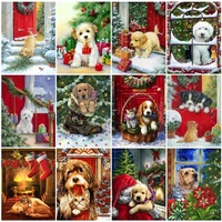3d diamond embroidery animal full drill square diamond painting dog cross stitch needlework 5d diy beaded new arrival child gift
