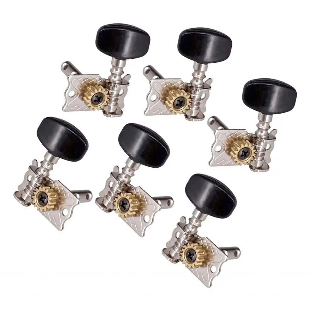 6 stück schwarz gitarre maschine köpfe mechanische überzogene single loch tuning pegs für akustische elektrische gitarre 3r3l fre