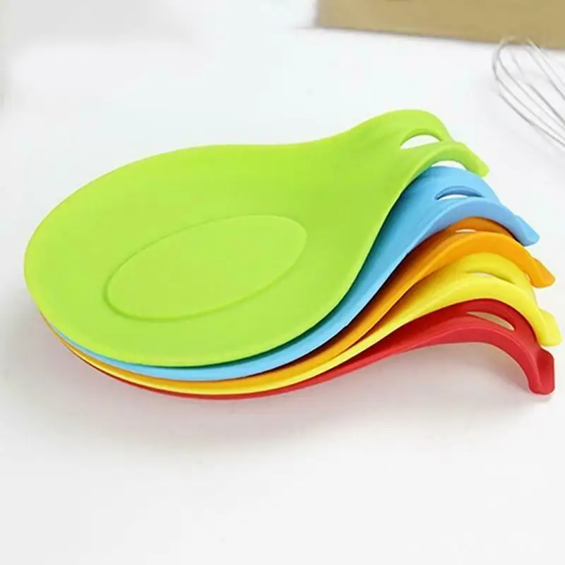 New 2020 Silicone Mat Multi Kitchen Tools Insulation Placemat Heat Resistant Put A Spoon Accessories Random Color | Дом и сад