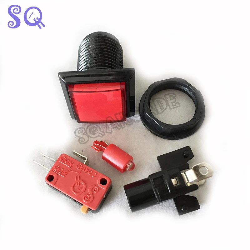 Бесплатная доставка заводская цена 33 мм квадратная игровая машина кнопка