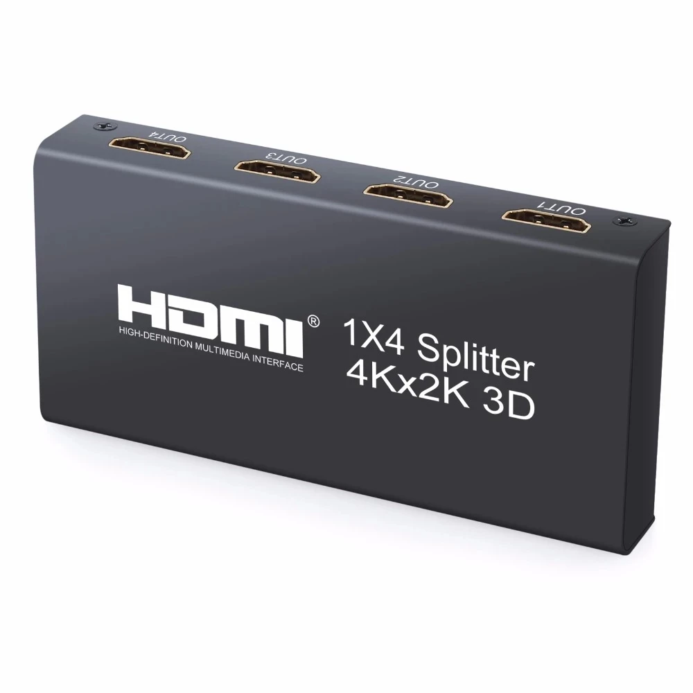 4K 3D HDMI сплиттер 1x2 1X4 Hdmi концентратор ретранслятор усилитель HDMI1.4 2160p 1 в 4 выход