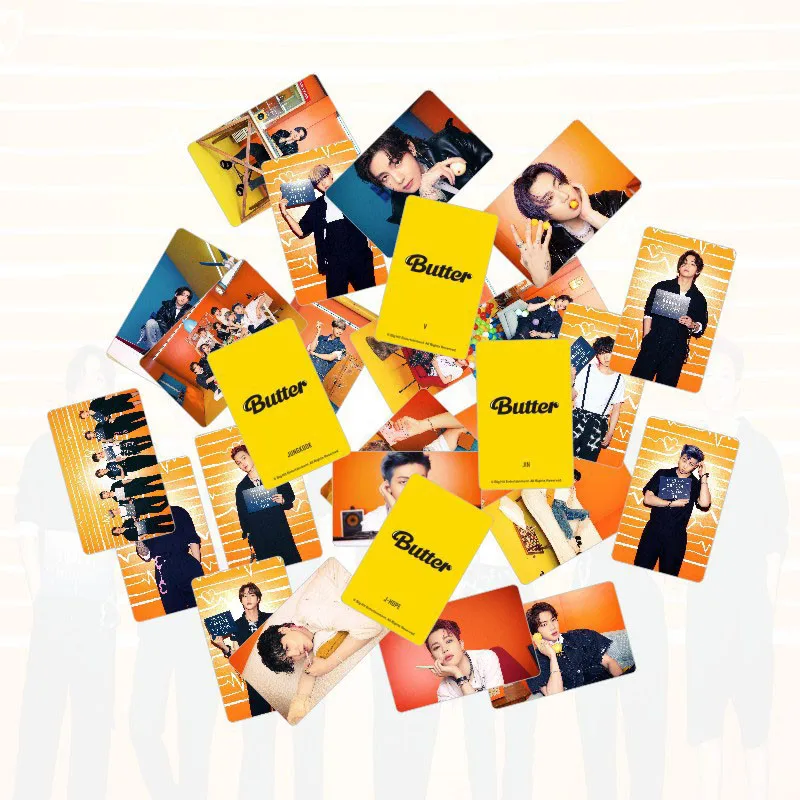 

KPOP Bangtan Boys Butter Double Sided Pennant Wall Decoration Bedroom Decoration LOMO Cards Postcards KPOP JIMIN SUGA Fans Gift