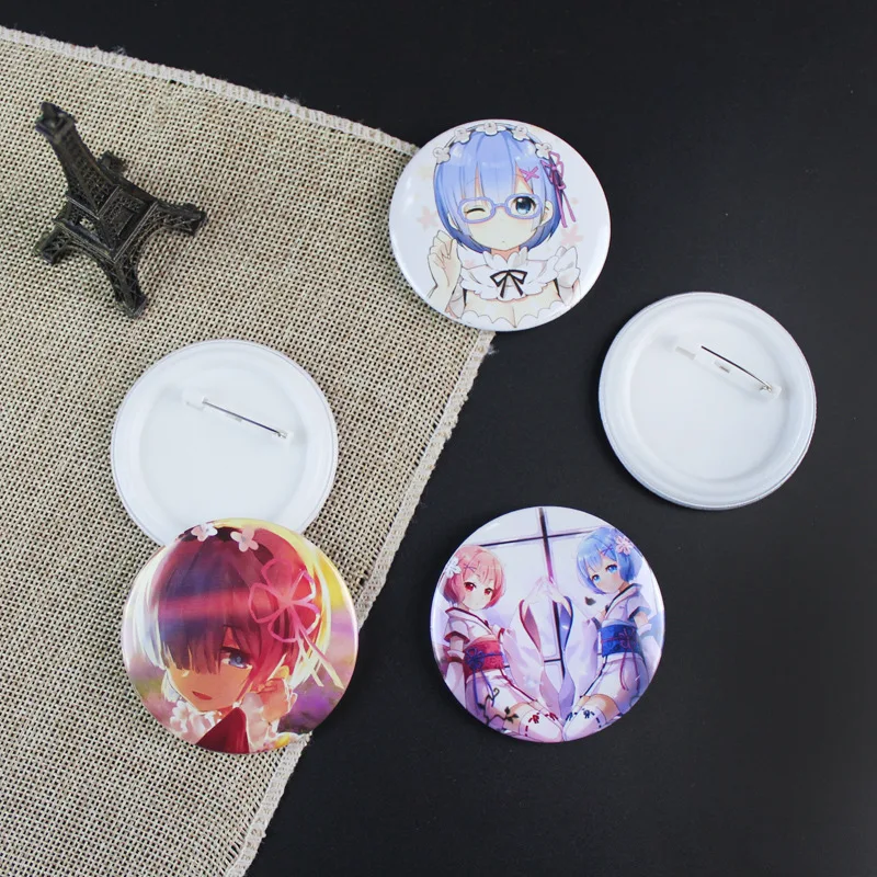 Re:Life In A Different World From Zero булавка аниме RE:ZERO Rem Ram Emilia Cosplay рюкзак с нашивками Icon Button