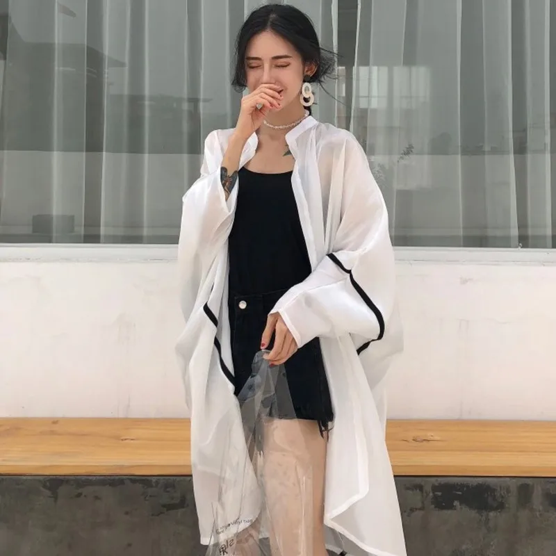 

Women Summer Beach Style Casual Loose Cardigan Fashion Sunscreen Bikini Cover Up Tops