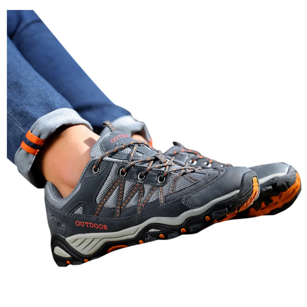 

Hiking Shoes Man 2020 Men's Sneakers Outdoor Camping Shoes Non Slip Mountaineering Sneakers Male Sports Sneaker vulcanized Shoes