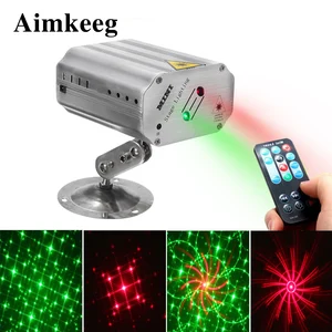 Светодиодный лазерный прожектор с голосовым управлением, ламсветильник в виде ритма музыки для диджея, дискотеки, вечеринки, танцев