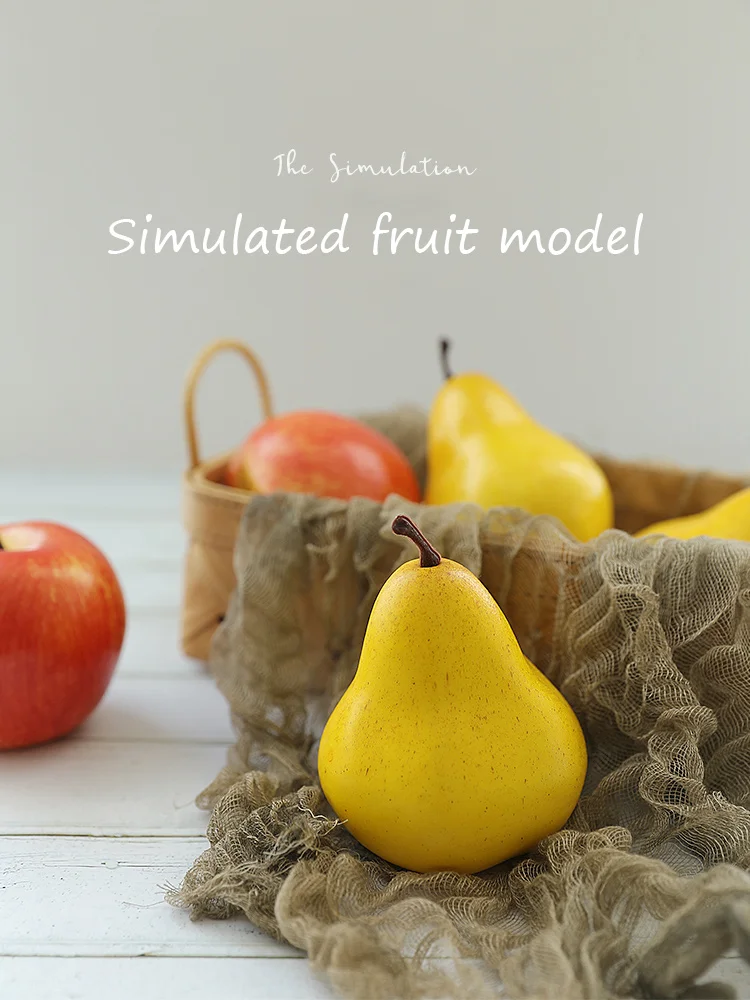 Искусственные Фрукты Вишня Яблоко Груша имитация Орнамент Ремесло еда для