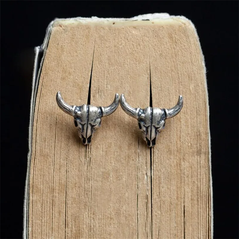 

New fashion creative goat skull earrings unisex retro style trend hip-hop holiday banquet accessories commemorative jewelry gift