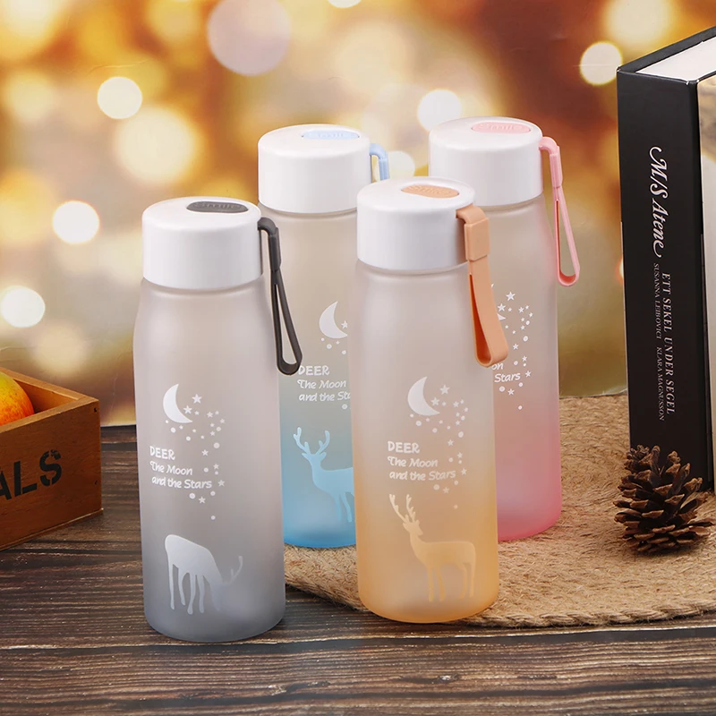 Бутылка для воды пластиковая 500 мл Спортивная герметичная Питьевая портативная