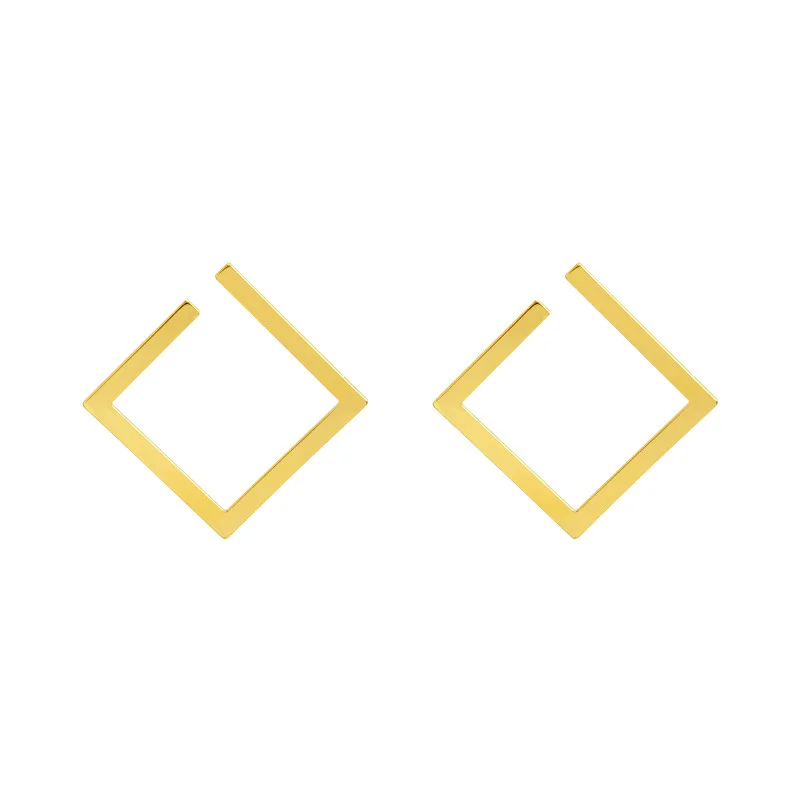 

Karopel 2021 Women Jewelry Earrings Exaggerated Geometric Square Stud Earrings for Women Unusual Earrings Patry Sexy Jewelry