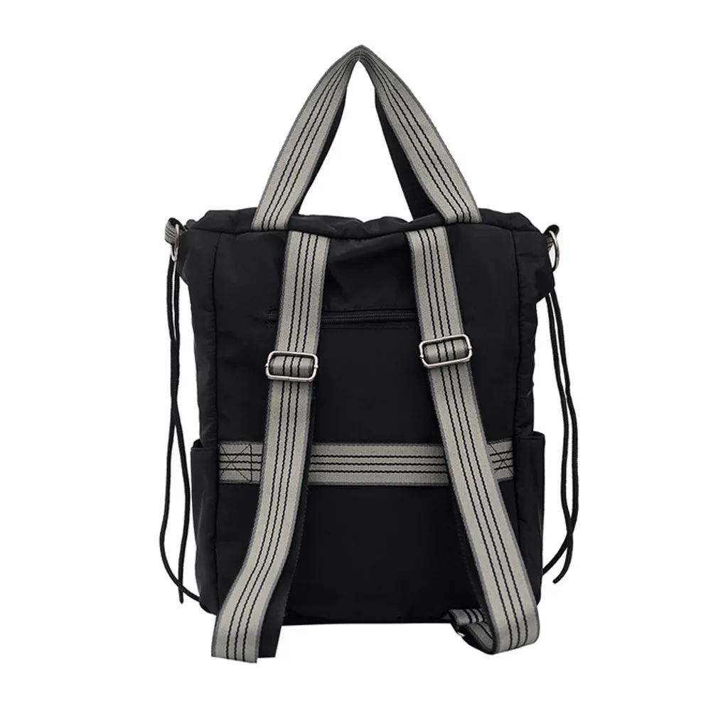 Solid color Women backpack Retro Fashion Waterproof Nylon Backpack School Bags For Teenagers Mochilas Travel Backpacks#N3 | Багаж и сумки