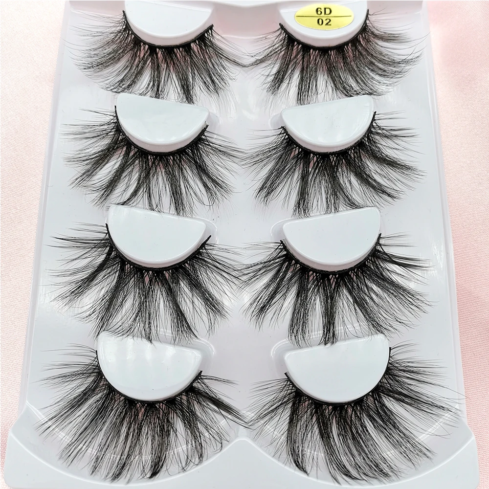 Натуральные Объемные Накладные ресницы 6D супер мягкие трехмерные многослойные