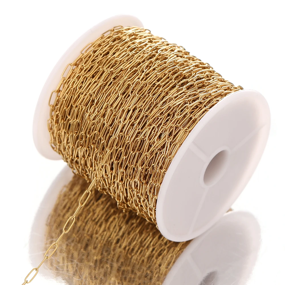 Овальные Звенья из нержавеющей стали для изготовления украшений сделай сам цепи