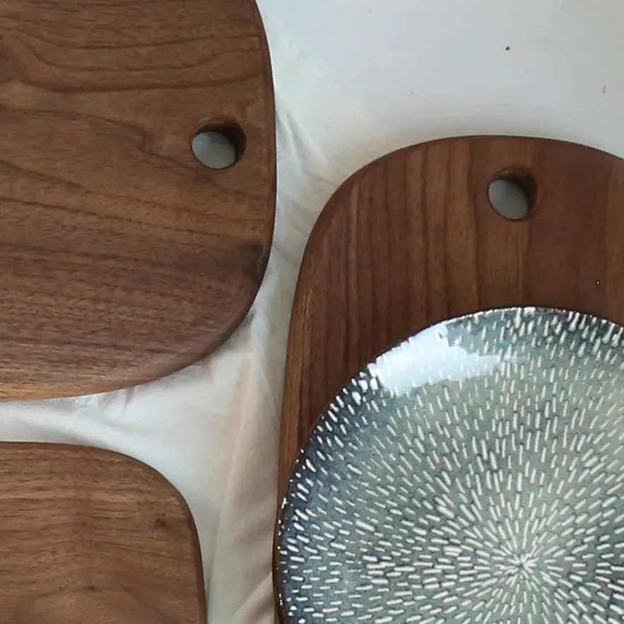 Доска из черного ореха цельнодеревянная доска для нарезки фруктов Западная с