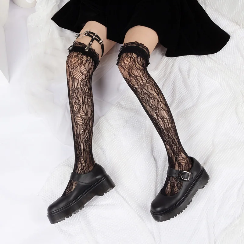 

JK Lolita Over Knee Stocking Cotton Sailor moon School Girl Long Sock Anime Tight White Kawaii Student Cosplay Garter