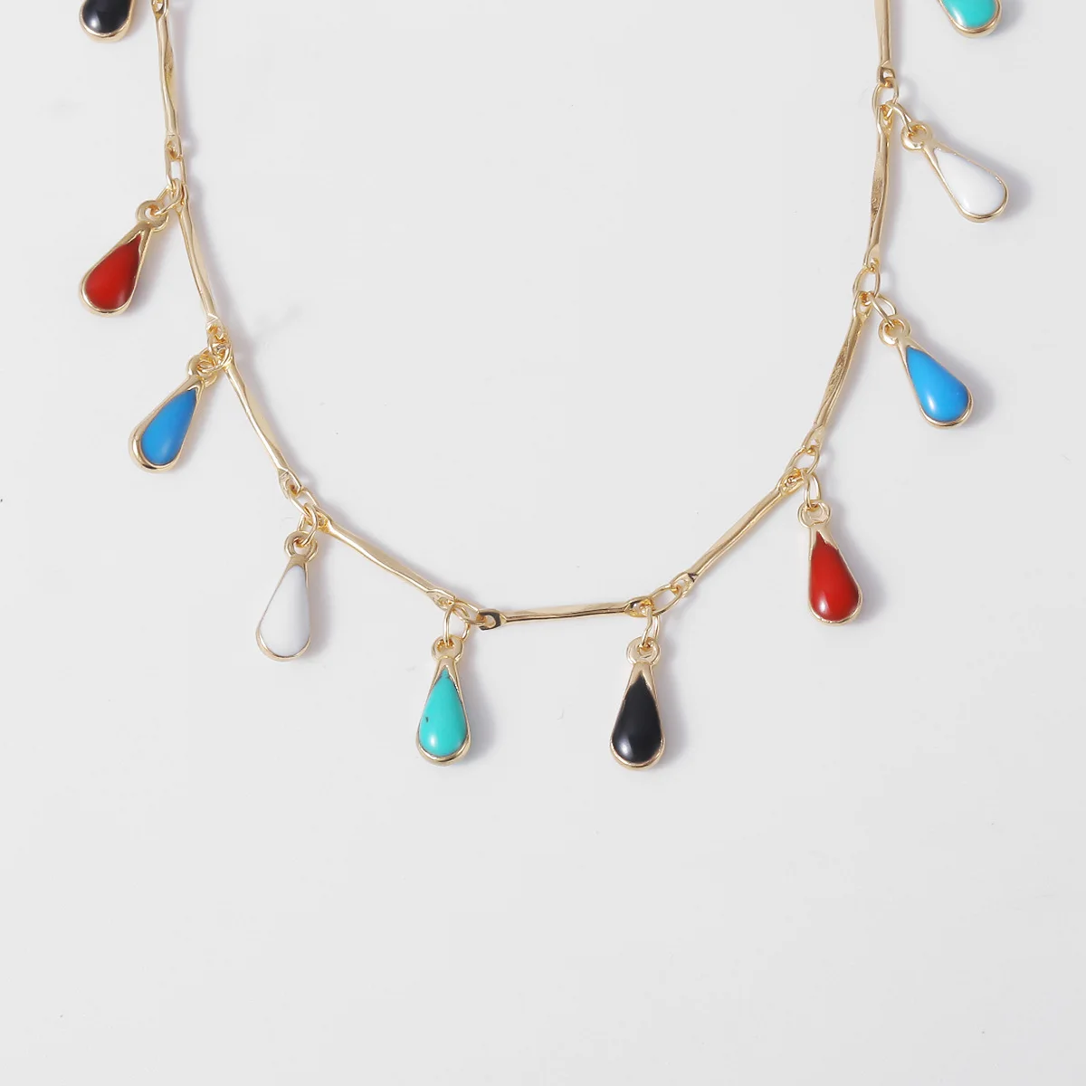 

Juorest Multi Color Chains Necklace Fashion Cute Short Stone Adjustable Mini Choker Necklace Elegant Pendant Necklaces Jewelry