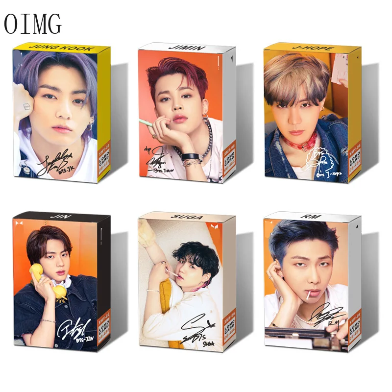 

30PCS/BOX Kpop Postcard Set New Album Bangtan Boys Lomo Cards V JK RM Picture Photo Cards Cute Korea Boys Group Idol Cards Gift