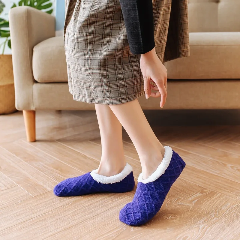 Зимние Утепленные носки Женские бархатные Нескользящие для девочек Femme Calcetines Meias