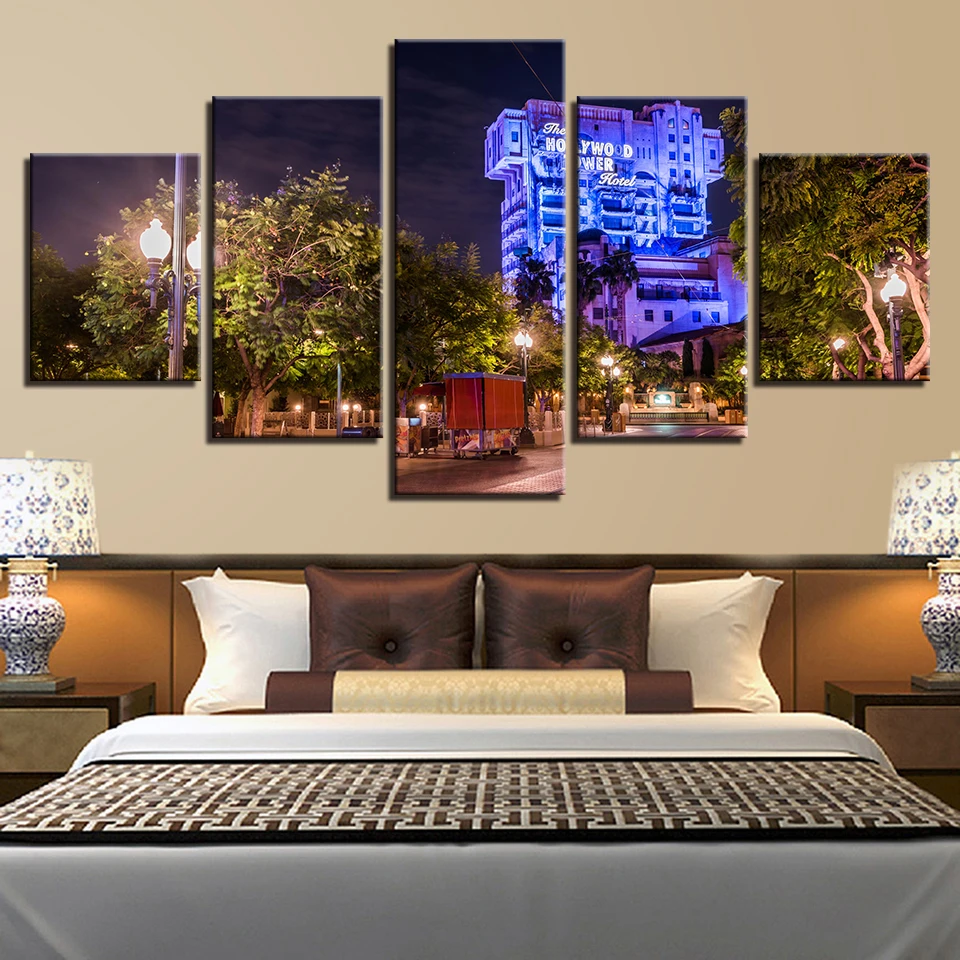 Париж город здание картина холст Нью-Йорк Лондон фермерский дом Декор Настенная