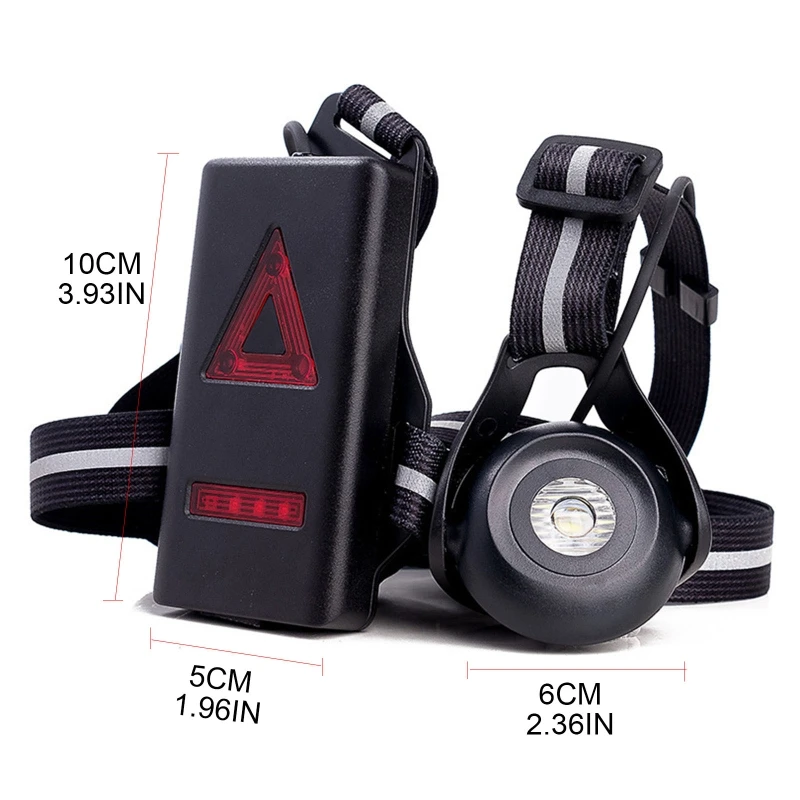 

Adjustable Chest Running LED Light Beam USB Rechargeable Vest Gear Headlamp 24BD