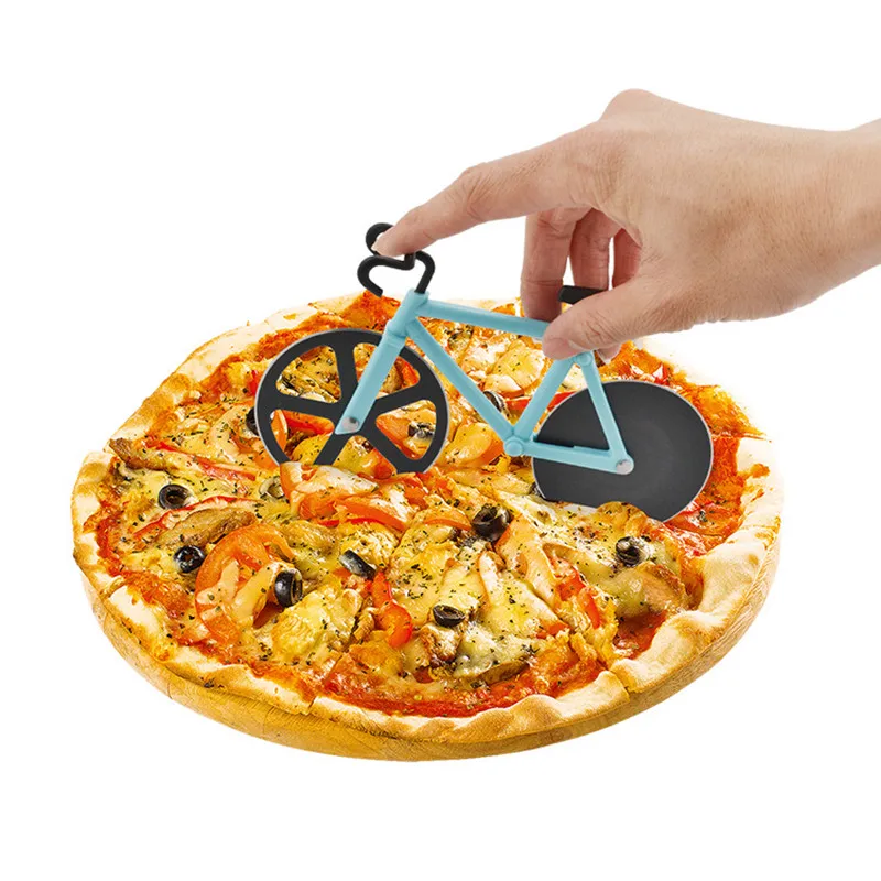 

KitchenAce 1pc Stainless Steel Bike Shape Pizza Knife Kitchen Creative Pizza Cutter&Slicer Kitchen Pastry&Bakery Gadgets & Tools