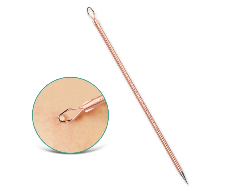 4pcs/set Blackhead Comedone Acne Pimple Remover Tool Spoon for Face Skin Care Needles Facial Pore Cleaner |
