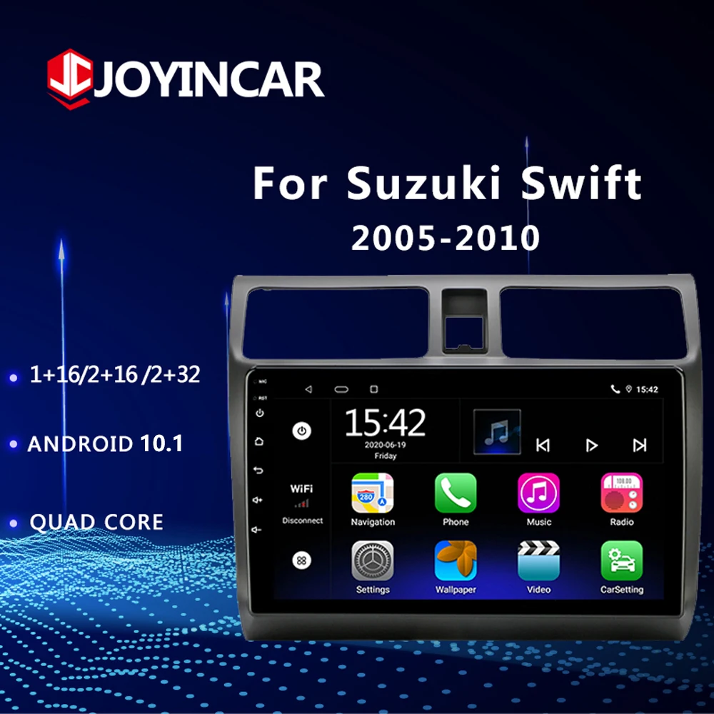 10.1" Car Stereo audio Radio android 10 GPS Navigation Multimedia Player Carplay For 2005 2006 2007 2008 2009 2010 Suzuki Swift