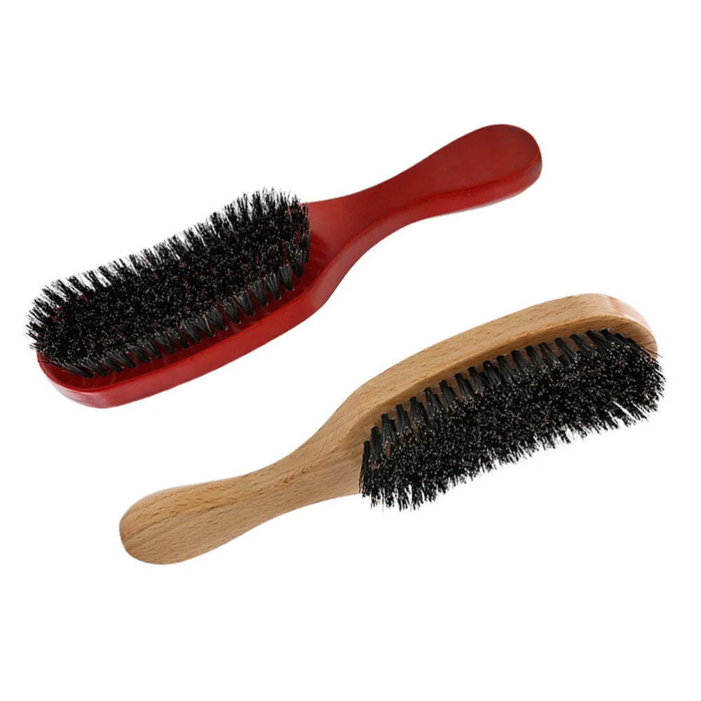 

Natural Bristles Wave Hair Brush Beech Combs Natural Texture Anti-static Hair Care Head Hair Comb for Hair