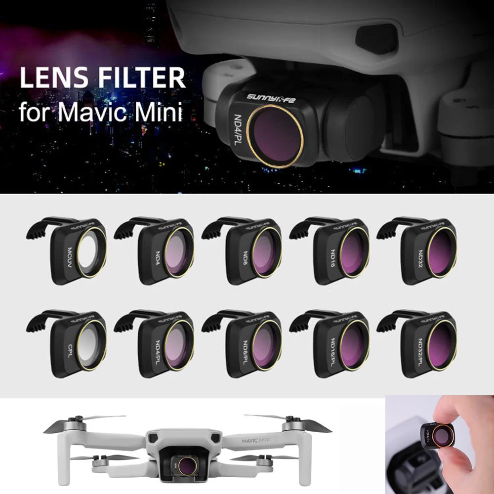 

Mavic Mini Lens Filter MCUV CPL ND/PL Drone Filters Set ND4 ND8 ND16 ND32 for DJI Mavic Mini Gimbal Camera 4K Drone Accessories