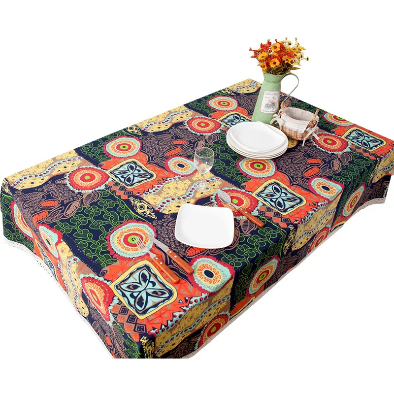 В китайском стиле в этническом хлопковая и льняная скатерть для ресторана Бар